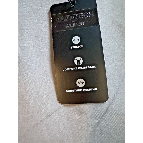 Alfani Men's Chino Tech Shorts Twill 9" Stretch Moisture Wicking Light Gray  40 - Picture 2 of 8